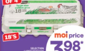 本周特价: 18颗鸡蛋$3.98! 5lb土豆$0.88! 黄桃$0.99! 培根$2.98