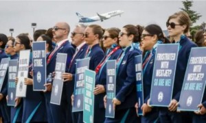 西捷4,400空乘罷工 每天超600航班受到衝擊
