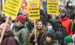 抗議者呼籲加拿大避免捲入中東衝突