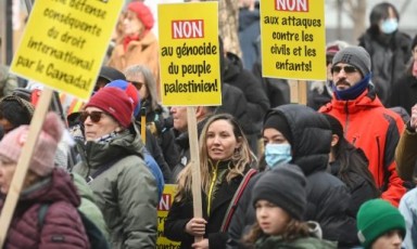 抗議者呼籲加拿大避免捲入中東衝突